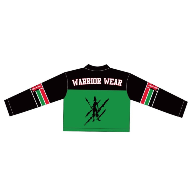 Green - White Kenya Baseball Shirt - Long Sleeved - Image 8