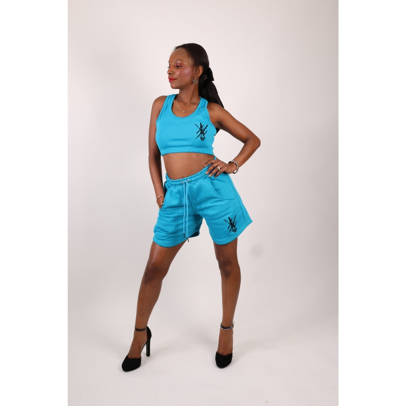 Ladies full set - Zipped Hoodie, Shorts $ Top - Image 4