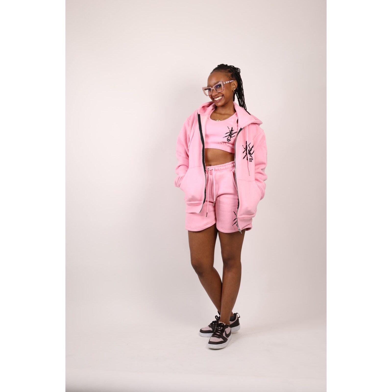 Ladies full set - Zipped Hoodie, Shorts $ Top - Image 5